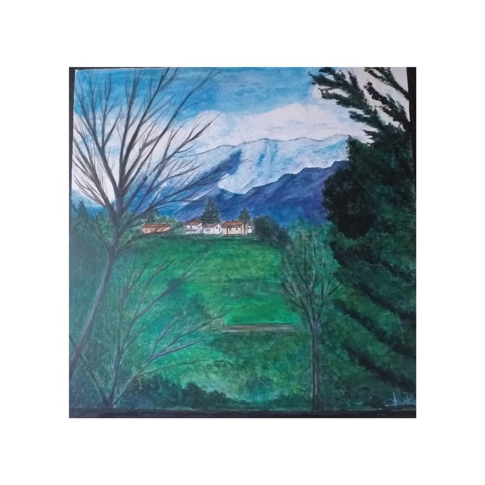 Lienzo "Vistas al Aramo desde mi ventana" -  Lucía R.J.