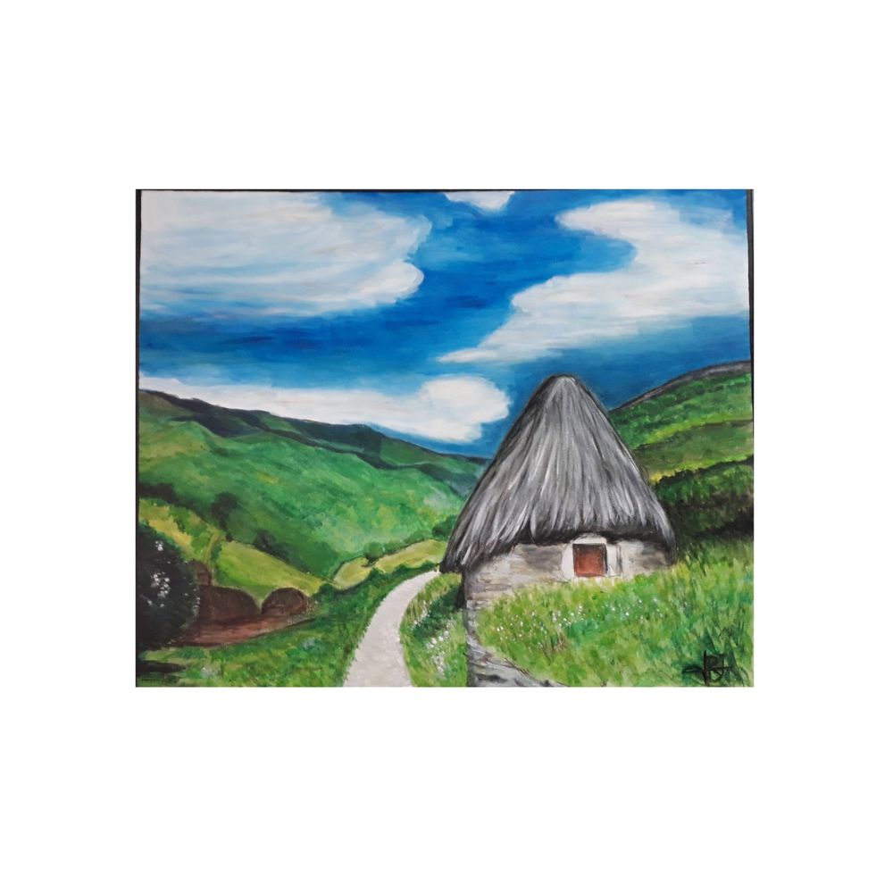 Lienzo "Una Braña en Somiedo" Asturias - Lucía R.J.