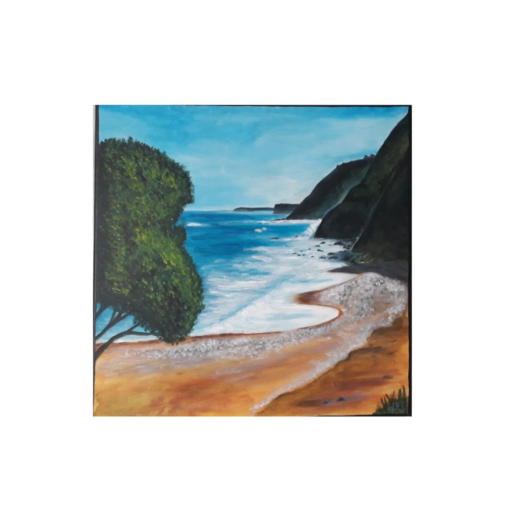 Lienzo "Playa de La Atalaya" Ribadesella. Asturias - Lucía R.J.