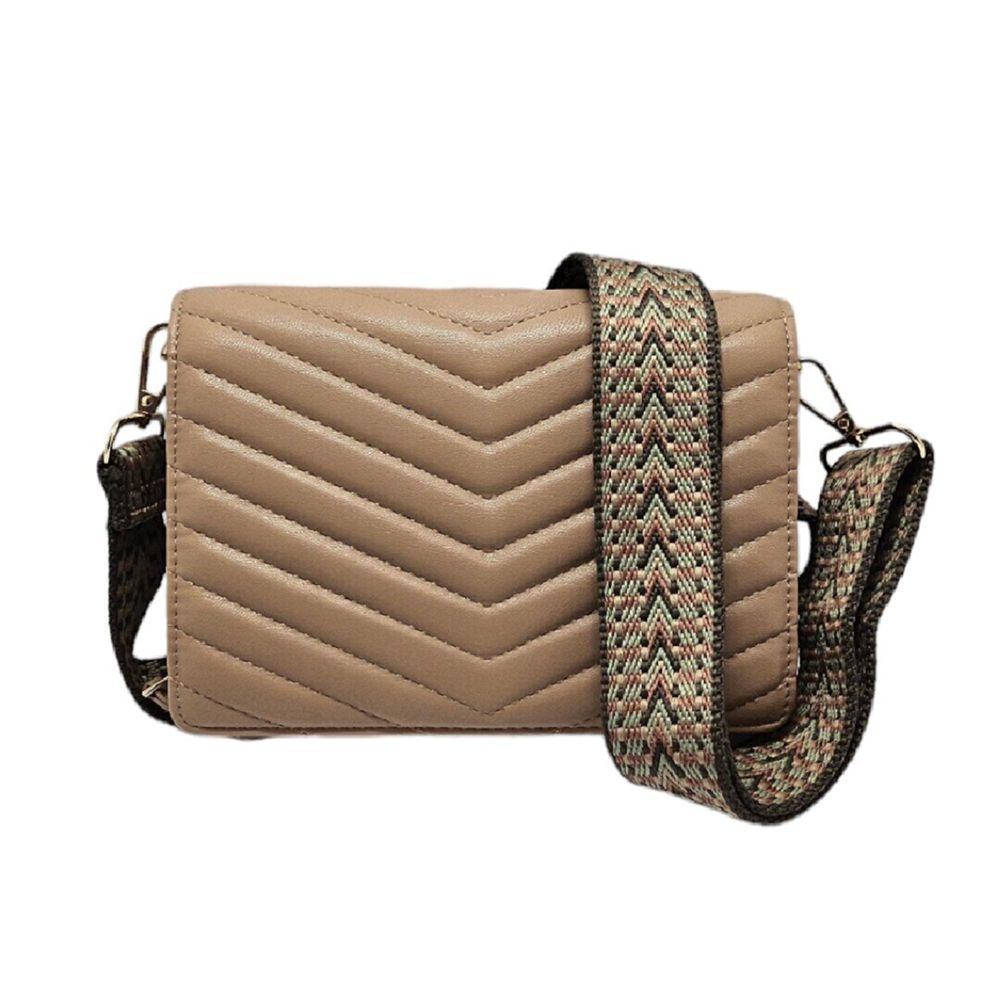 Bolso Bandolera Marrón Asa Ajustable Multicolor