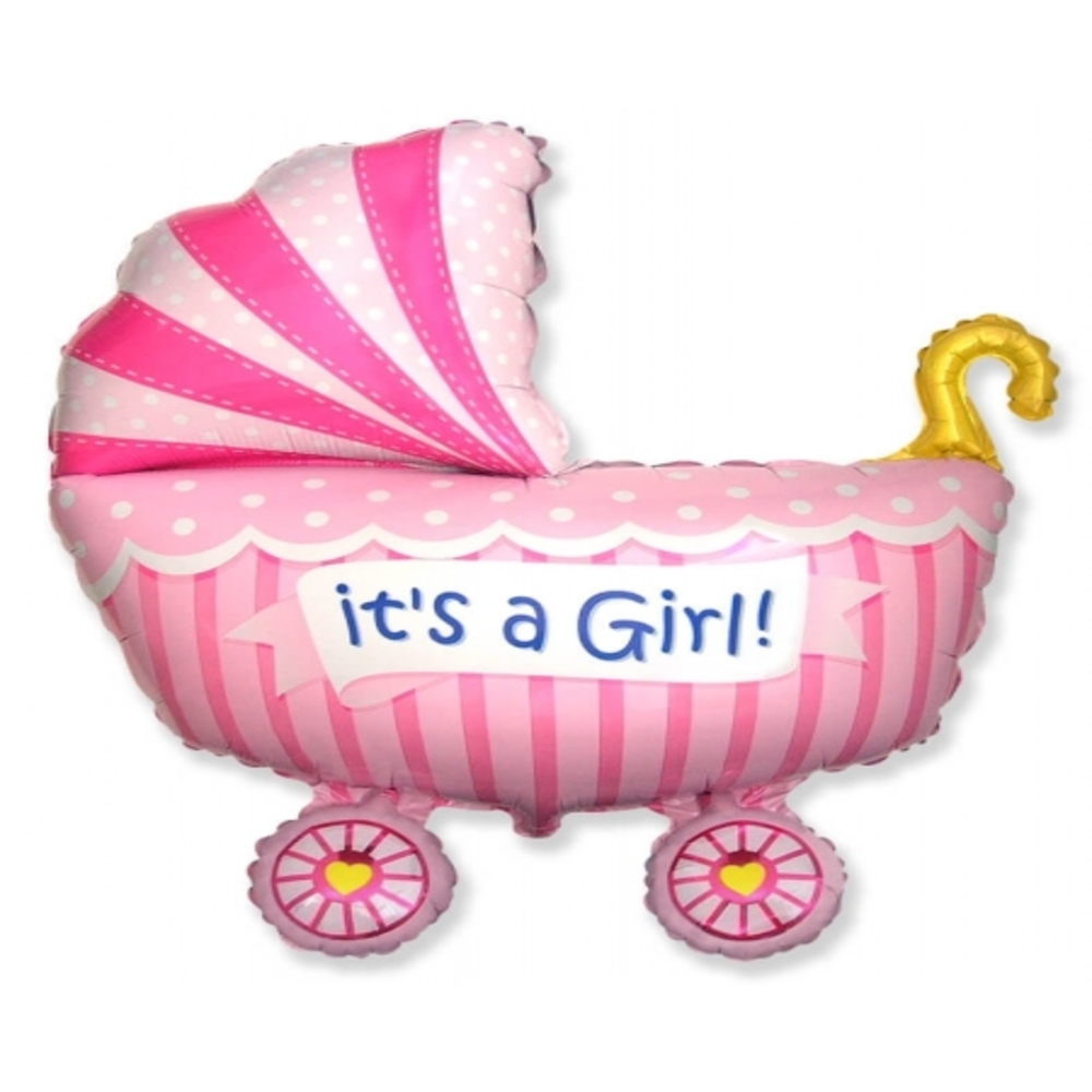 Globo cochecito It's a Girl / It's a Boy 1