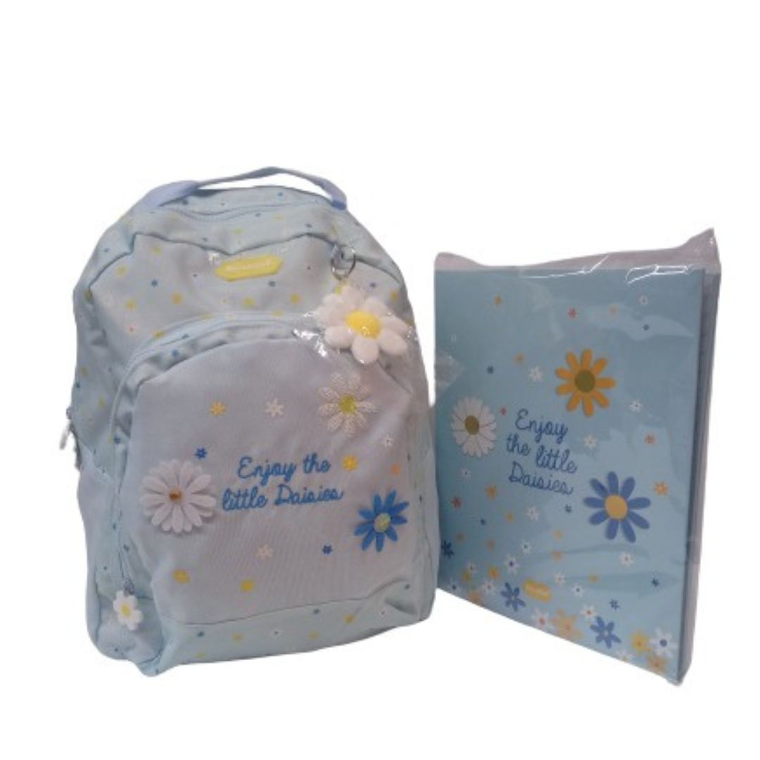 Juego Mochila y Carpeta Flores