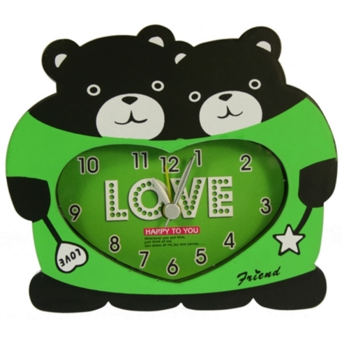 Christian Gar Despertador Love 2 Ositos Rs-7392 Color Verde