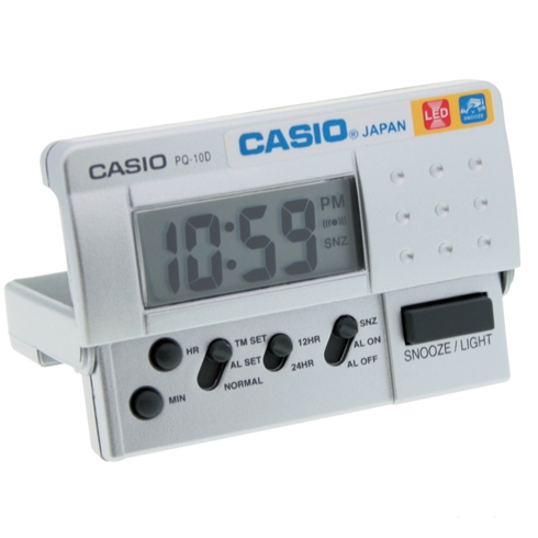 CASIO Despertador Casio Pq-10d-8r Luz Repeticion Iluminator Para Viaje