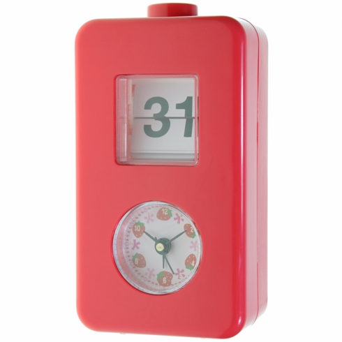 Christian Gar Reloj Despertador Con Calendario Manual 317168 Color Rojo