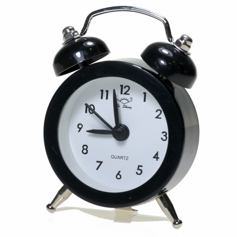 Christian Gar Mini Despertador Hk30-018 Negro Forma Campanas