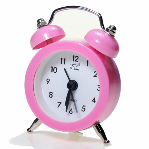 Christian Gar Mini Despertador Hk30-018 Rosa Forma Campanas