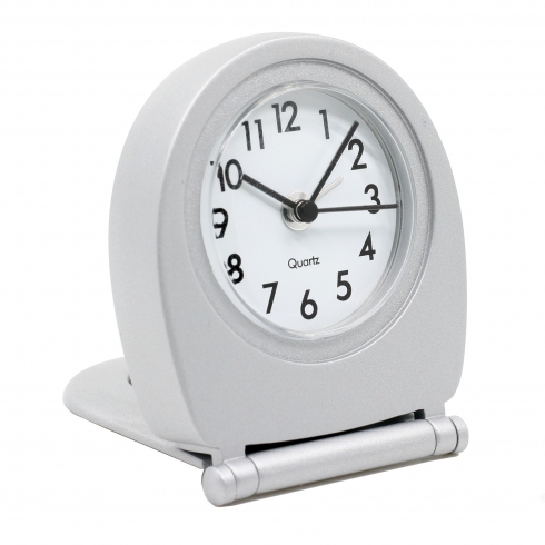 Christian Gar Reloj Sobremesa Metalico Cromado Con Alarma Y Tapa. Ideal Para Viaje