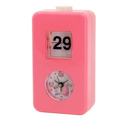 Christian Gar Reloj Despertador Con Calendario Manual 317168 Color Rosa