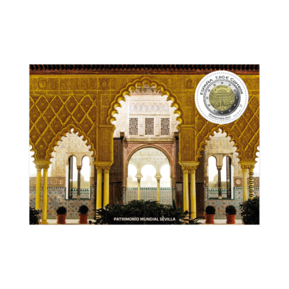 Sello Sevilla. Real Alcázar | Patrimonio Mundial | Hoja bloque