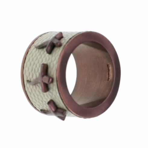 Breil Breil Anillo Acero 3 Cruces Forrado