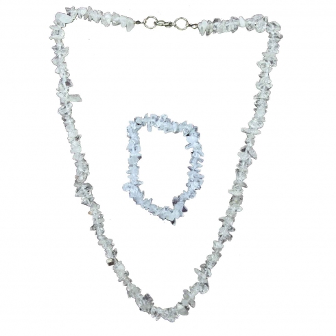 Christian Gar Collar Y Pulsera Quarzo Transparente