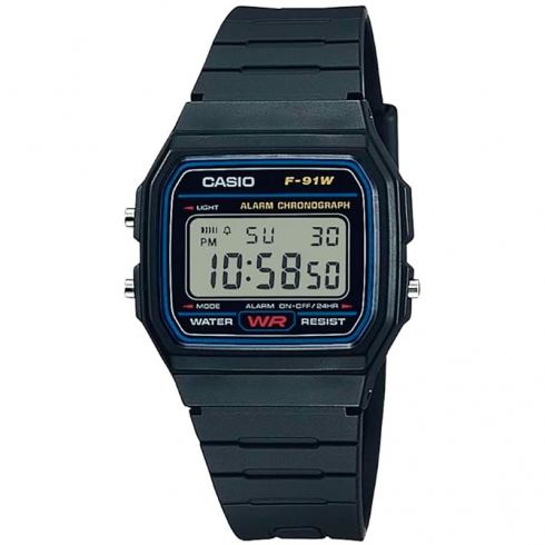CASIO Casio Collection F-91w-1dg Reloj De Pulsera Digital Para Hombre Color Negro
