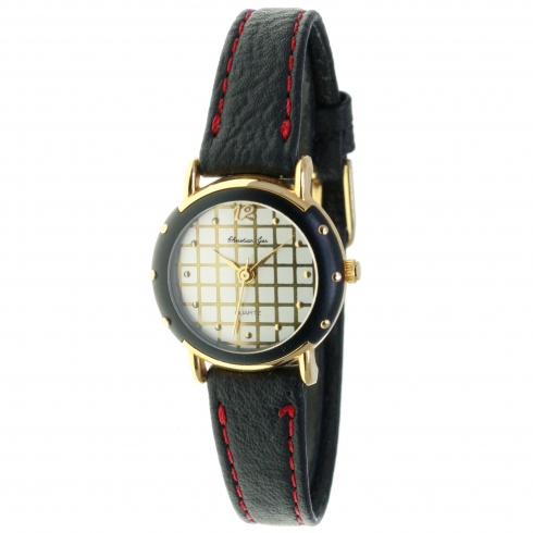 Christian Gar Reloj Christian Gar Para Mujer Sport Correa Pespunte Rojo
