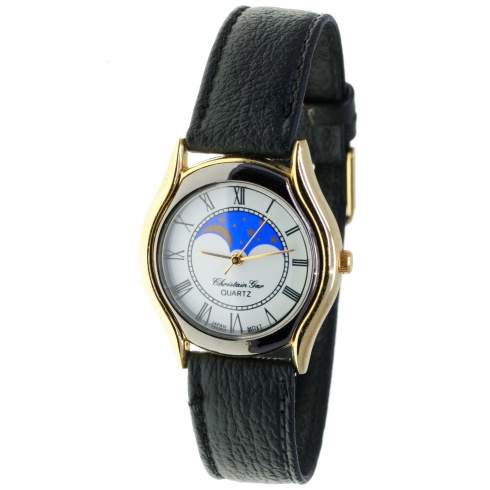 Christian Gar Reloj Christian Gar Unisex Esfera Fase Lunar Correa