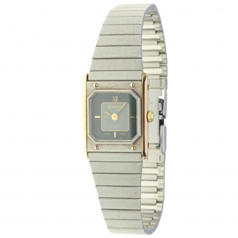 Edinex Reloj Edinex Bicolor Cuadrado Plano Para Mujer