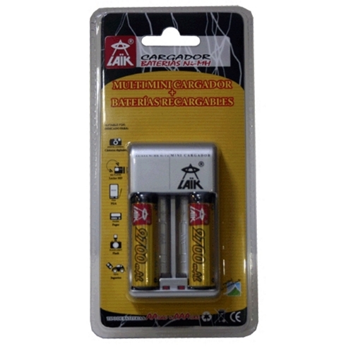 BVC Cargador + 2 Baterias Aa Laik Lk-52 .aa 2700mah