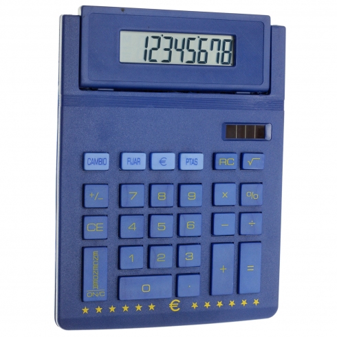 BVC Calculadora Sobremesa Euroconversor Mod. 638 Pantalla Orientable Solar Y Pilas.