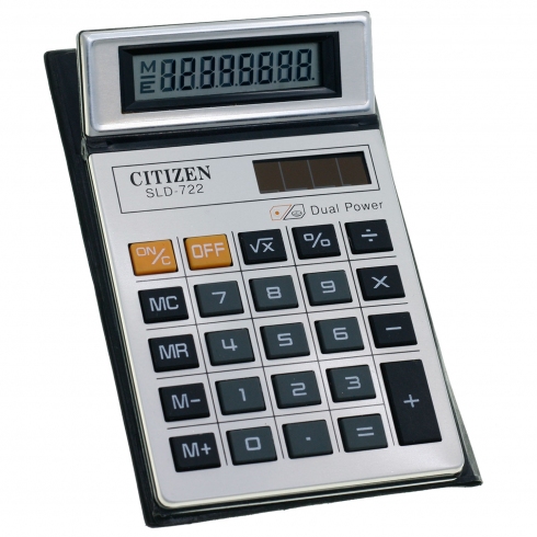 Citizen Calculadora Citizen Sld-722 Solar Y Pilas Con Cartera