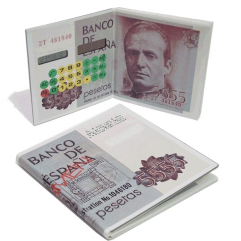 BVC Calculadora Con Agenda Solar Y A Pilas Forma De Billete