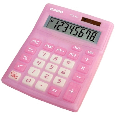 CASIO Calculadora Casio Ms-8v-pk Solar-pilas Big Display 8 Dig.