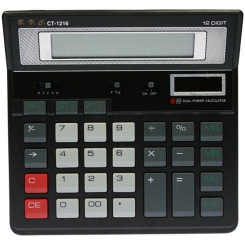 BVC Calculadora Sobremesa Bvc 12 Digitos 1216 Solar Y Pilas