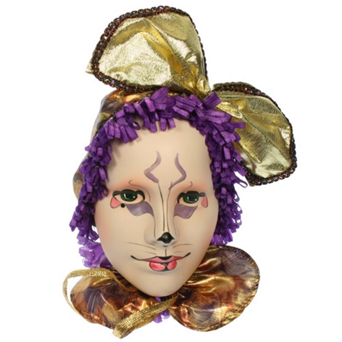 Christian Gar Mascara De Porcelana Miniatura Decorativa Mod. Mf-145 Para Pared O Estanteria