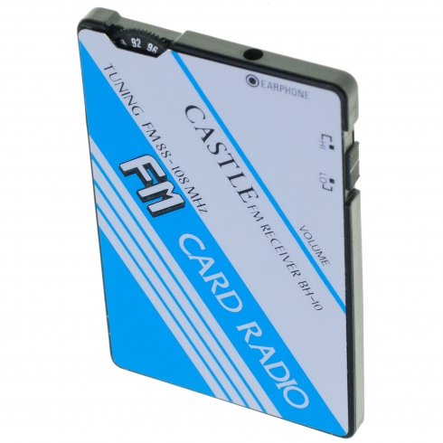 BVC Radio Tarjeta Bh-101 Card Radio Fm Con Auriculares Incluidos. Color Azul Y Blanc