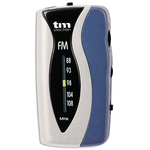 TM Electron Radio De Bolsillo Tm  Rad025a Radio Analogica Am / Fm Color Azul
