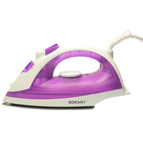 BVC Plancha Vapor Sokany Hj-8002 1600w Color Blanco / Morado