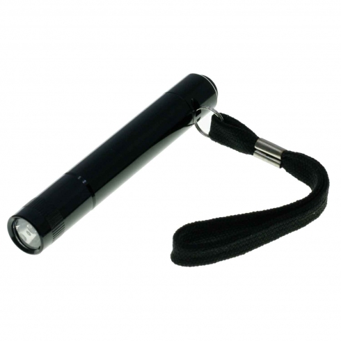 BVC Linterna Mf-26 Aluminio Color Negro 1 Pila Aaa O Lr-3 Y Asa De Enganche.