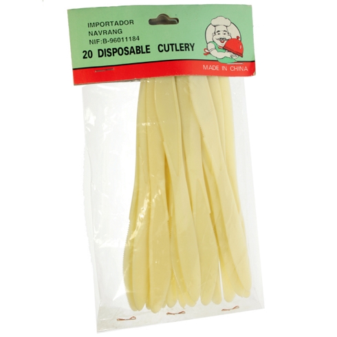 BVC Set 20 Cuchillos Plastico Desechables