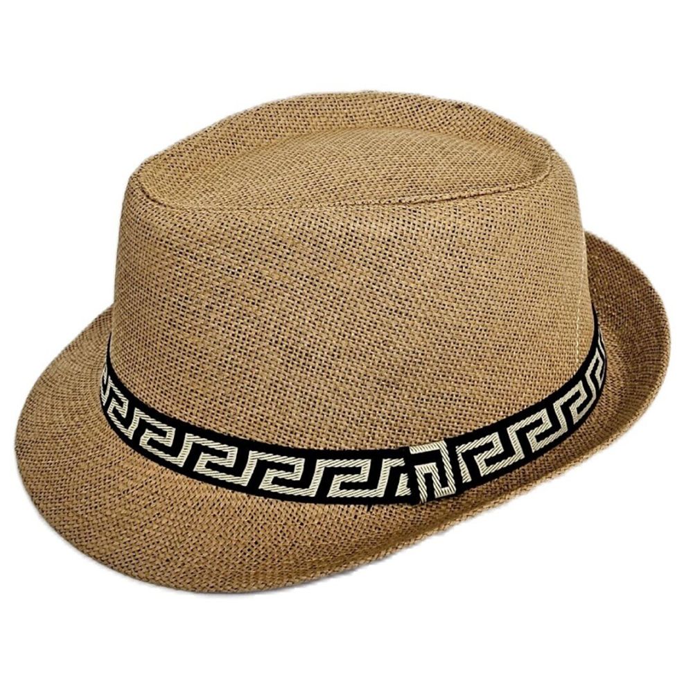 Sombrero Fedora Marrón Trilby Hombre para Playa Sol Talla 58-59cm