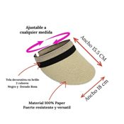 miniatura Sombrero Visera para Mujer Ajustable de Playa Sol Piscina 4