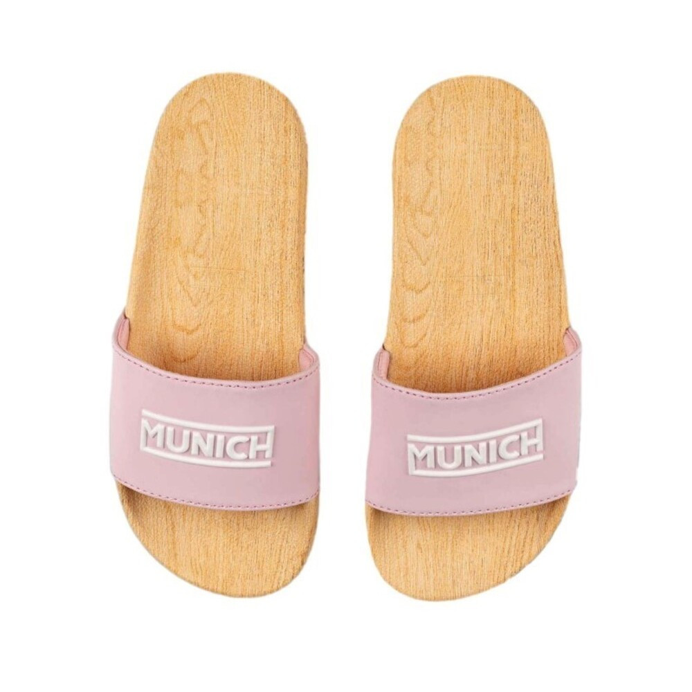 Imagen CHANCLAS MUNICH FLAT SLIDER WOOD 326 EFFECT ROSA FLIP FLOPS 4300326