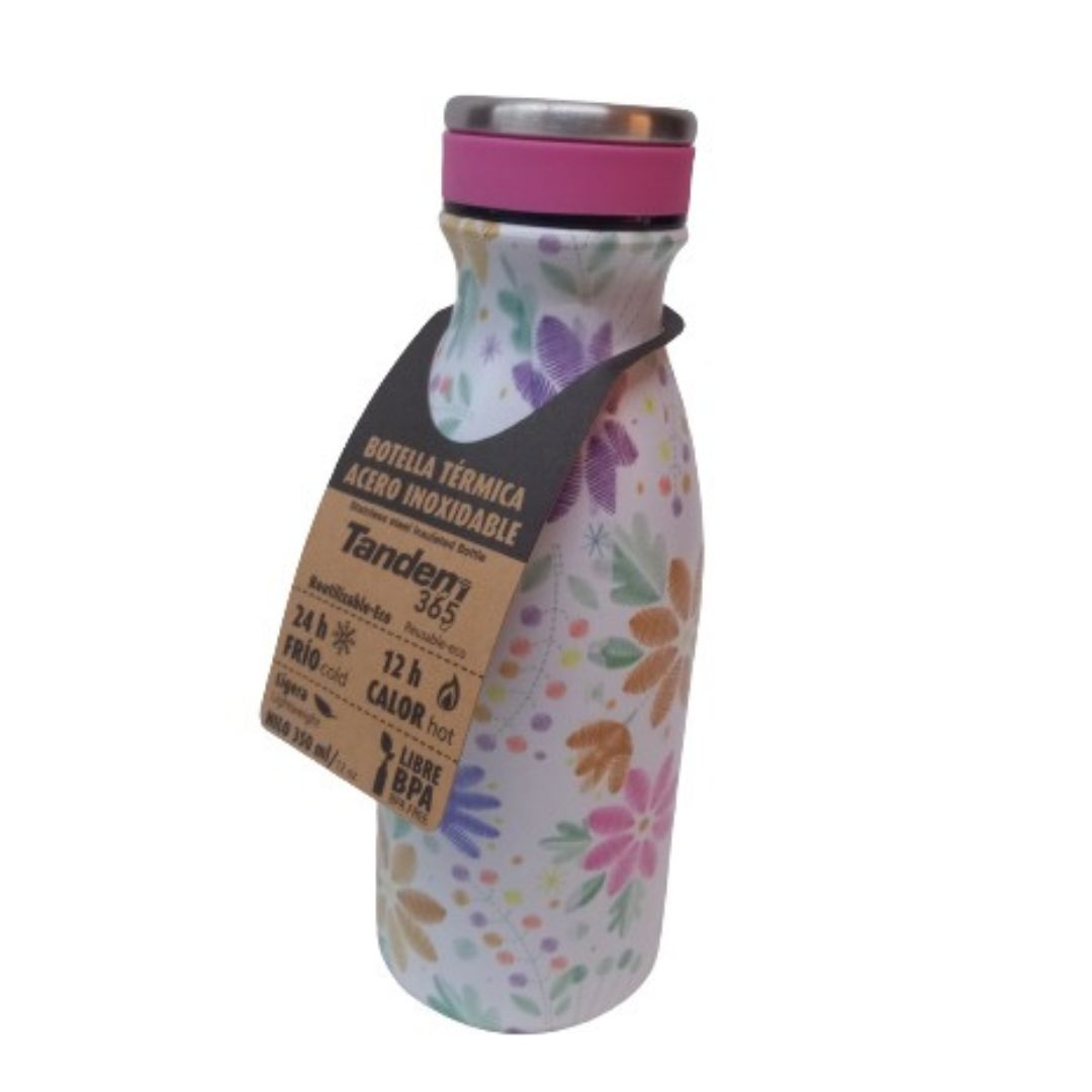 Botella Termica Flower 350 ml.