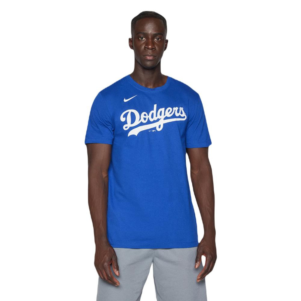 Imagen CAMISETA NIKE LOS ANGELES DODGERS FUSE WORDMARK COTTON AZUL T SHIRT N199-4EW-LD-0U5