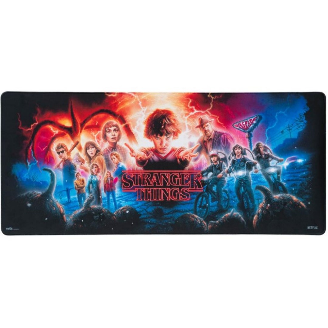 El Reino Friki Tapete Alfombrilla De Escritorio XL Stranger Things 80x35cm, Antideslizante, Impermeable, ideal en Velocidad y p