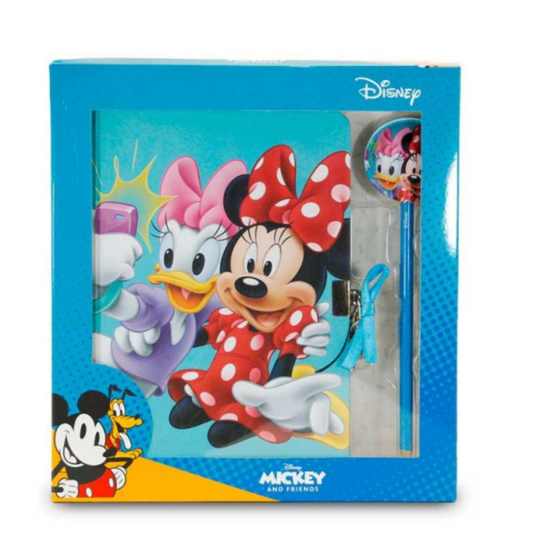 Karactermania Pack Regalo Karactermania Diario Con Llave más Lapiz Disney Minnie y Daisy 24x23x2.5
