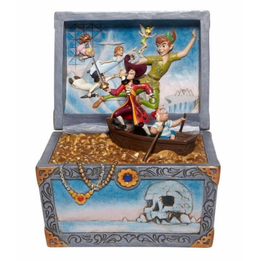 Enesco Figura Enesco Disney Traditions Cofre Pirata Escena Peter Pan Capitan Garfio Showcase Collection Jim Shore