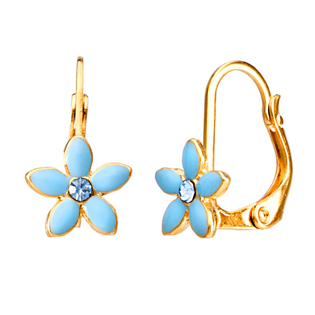 Pendientes Flor turquesa