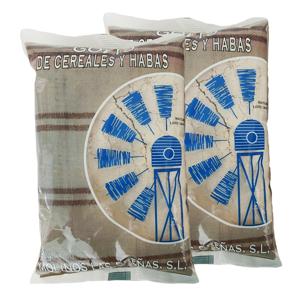 Las Breñas gofio 4 Cereales y Habas 1 Kg.