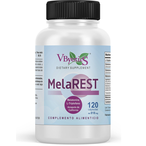 Vbyotics MELAREST Melatonina con Triptófano 120 capsulas Vbyotics