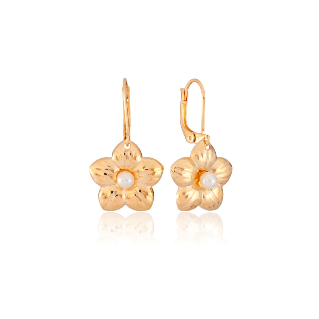 Pendientes Flor dorada