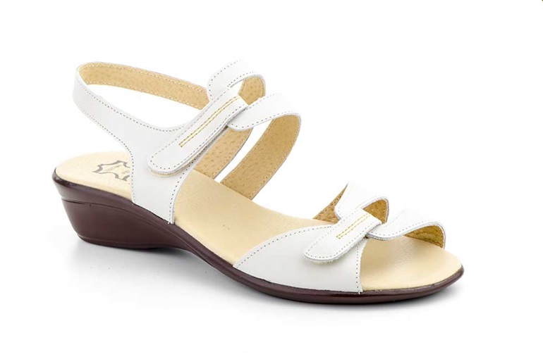 Sandalias Vaquetillas Mujer Piel  Cuña 4 cm