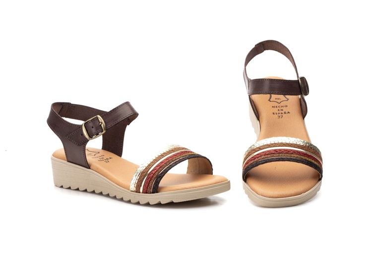 JAM Sandalias Mujer Piel Marrón