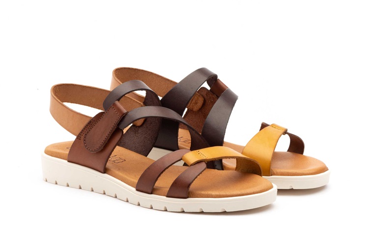JAM Sandalias Mujer Piel con cierre de velcro