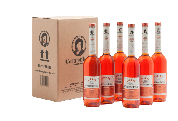 Caja 6 Botellas de Licor Naranja 75 cl. Carmeleta