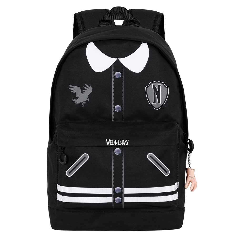 Karactermania Mochila HS Fan Karactermania Miercoles Wednesday Varsity 30x41x18 cm Llavero Tirador Cosa