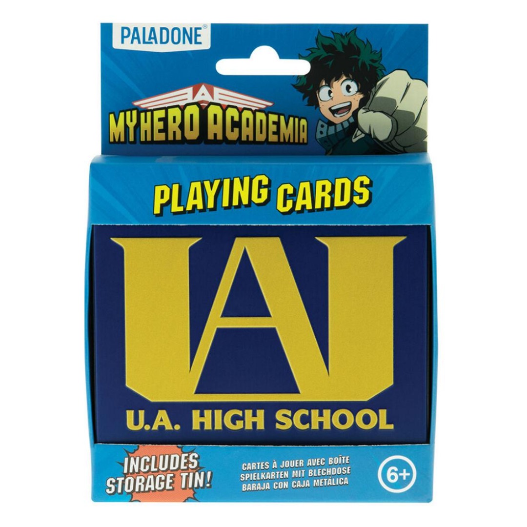 Paladone Baraja de Cartas Paladone My Hero Academia Juego de Naipes Premium en Caja Metálica